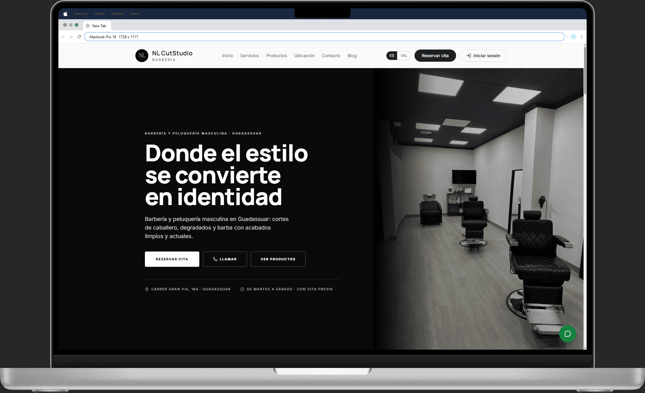 Web de NL CutStudio en escritorio